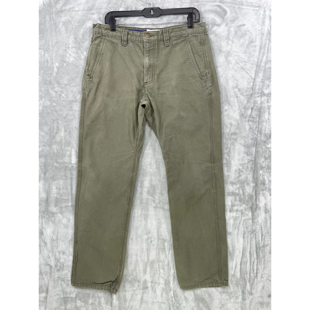 Edgevale Work Pants Men's 34x30 Olive Green Canvas made in USA‎